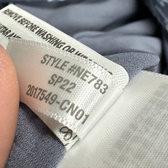 Madewell Indigo Blue Tie Back Button Front Archival Floral Print Midi Dress 8 - Picture 16 of 16